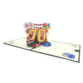 scicent Geburtstagskarte 70. Mann Geburtstagskarten 70. Pop Up Karte Geburtstag Grußkarte 3D Geburtstag Karten mit Umschlag für Frau Mann Mütter Mädchen Freunde - 20436