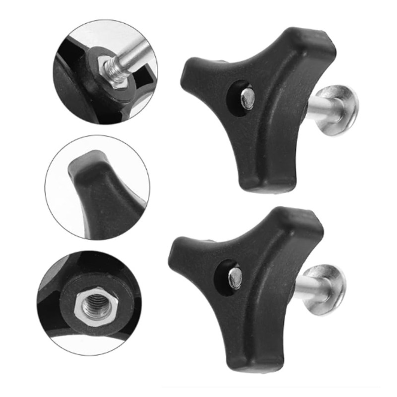 RUIENGCOMM 4Pcs Lawn Mower Handle Knobs Nut Bolt Plastic Handle