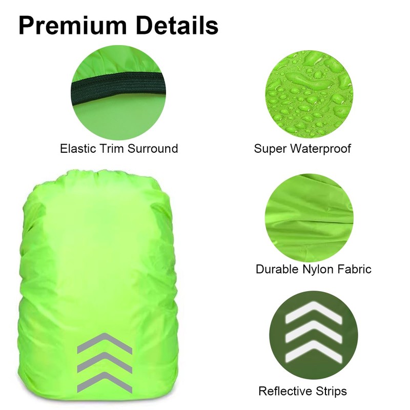 Ruayia Rain Cover for Backpack with Reflective Stripes, Waterproof Backpack