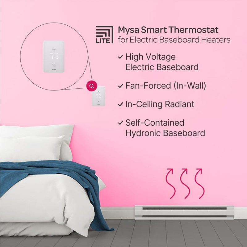 Mysa Mysa Smart Thermostat LITE for Electric Baseboard Heaters 240V