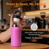 Small Water Bottle-12 oz Insulated Bottle with One-Hand Push Button