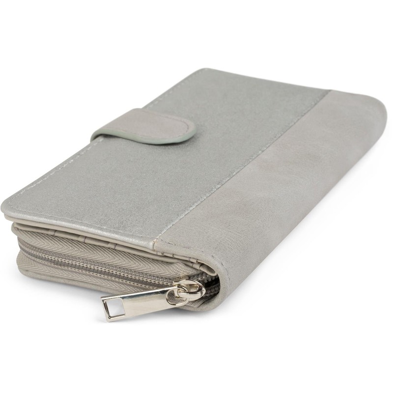 styleBREAKER purse in a 2-tone metallic look and press stud