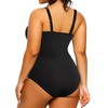 Aqua Eve Plus Size One Piece Swimsuit One Shoulder Bathing