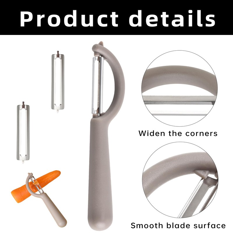 P-Peeler, Asparagus Peeler, Peeler with 2 Replacement Blades, Potato Peeler