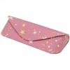 Pearl 092755 Glasses Case, Pink, Starlight, Semi-Hard, Star Pattern HY-3