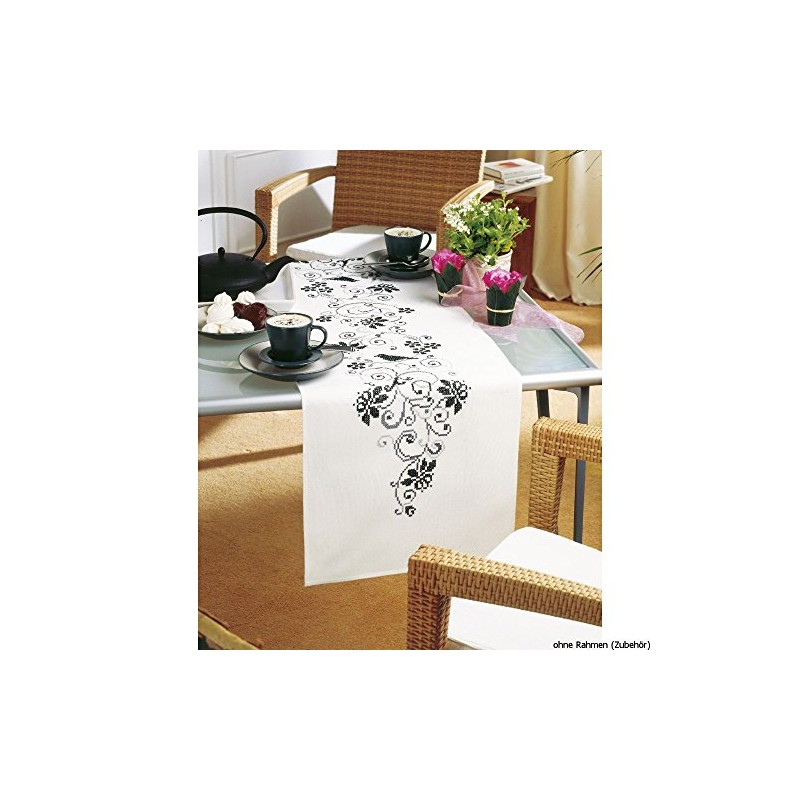 Vervaco Embroidery: Runner: Blackwork, 100% Cotton, Multi-Colour, 38 x 2