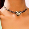 Jovono Leopard Heart Choker Gold Leopard Love Necklace for Women
