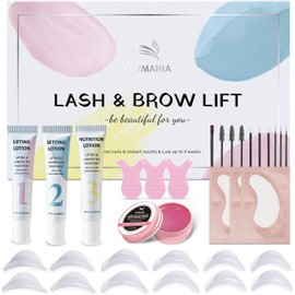 PERMANIA - Kit de elevación de pestañas coreano, diseño de tubo, kit de laminación de cejas fácil de aplicar para resultados naturales, levantamiento instantáneo y rizado, con instrucciones detalladas