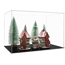 Clear Acrylic Display Case Box ，Versatile Collectibles Display Dustproof Showcase with Thickening Base，for Display Action Figures Home Storage Organizing Toys (11x6.3x8inch/28X16X20cm)