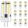 LFLAMPON 10pcs G4 LED Bulbs AC110V-130V Dimmable, 2.6W Equivalent to