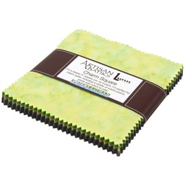 Lunn Studios PRISMA DYES RAINFOREST BATIKS Precut 5-inch Charm Pack Cotton Fabric Quilting Squares Assortment Robert Kaufman CHS-270-42