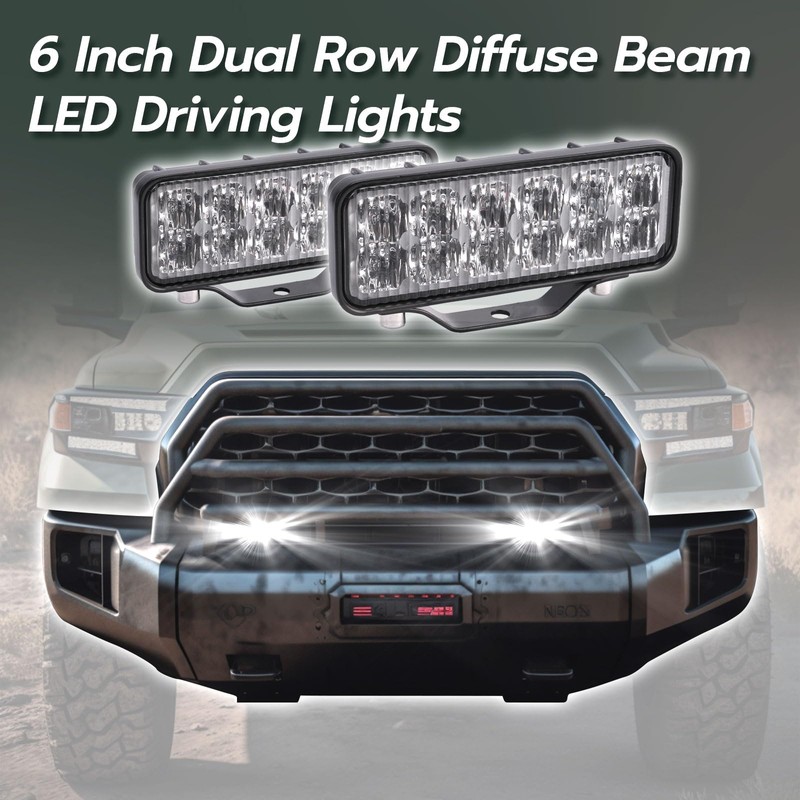 JIEPENG 6 inch LED Light Bar 2PCS 120W 8000Lm Off