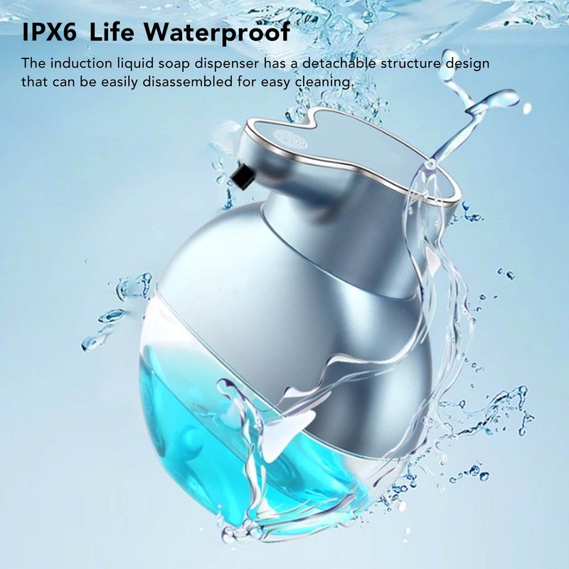 Automatic Soap Dispenser Touchless Rechargeable IPX6 Waterproof Wall Mounted Induction