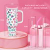 Zukro 40 oz Tumbler with Handle and Straw, Spill Proof