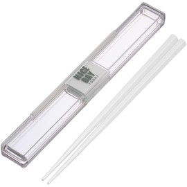 Iwasaki Industrial Chopsticks Set, 7.1 inches (18 cm), White, Comes in a Very Strong Case