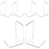 VMUTGA 6 x Clear Acrylic Bookends, Book Stand for Office,