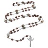 TALISMAN4U Stations of the Cross Rosary Chaplet Carved Wooden Beads