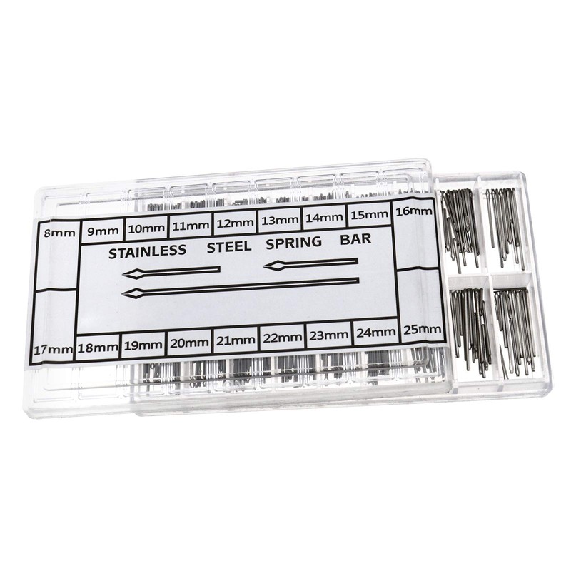 360Pcs 8-25mm Watch Band Bracelet Strap Link Slit Pin Spring