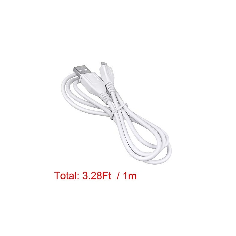 ABLEGRID 3.3ft White Micro USB Cable Computer PC Laptop Data