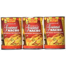 Ricos Gourmet Nacho Cheddar Cheese Sauce with Jalapenos (Pack of 3) 15 oz Cans
