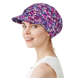 Alnorm Super Soft Breathable Bamboo Floppy Hat Oversized Baseball Cap for Women, dark purple