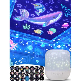 21 Sets of Films, Kids Night Lights for Bedroom, Ceiling, Projector Night Light for Kids, Star Galaxy Night Light Projector with 360° Rotation Dimmable for Baby Girls, Birthday, Christmas, Room Decor
