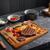 MAVOTER Acacia Wooden Steak Board - Steak Plate Cutting Board