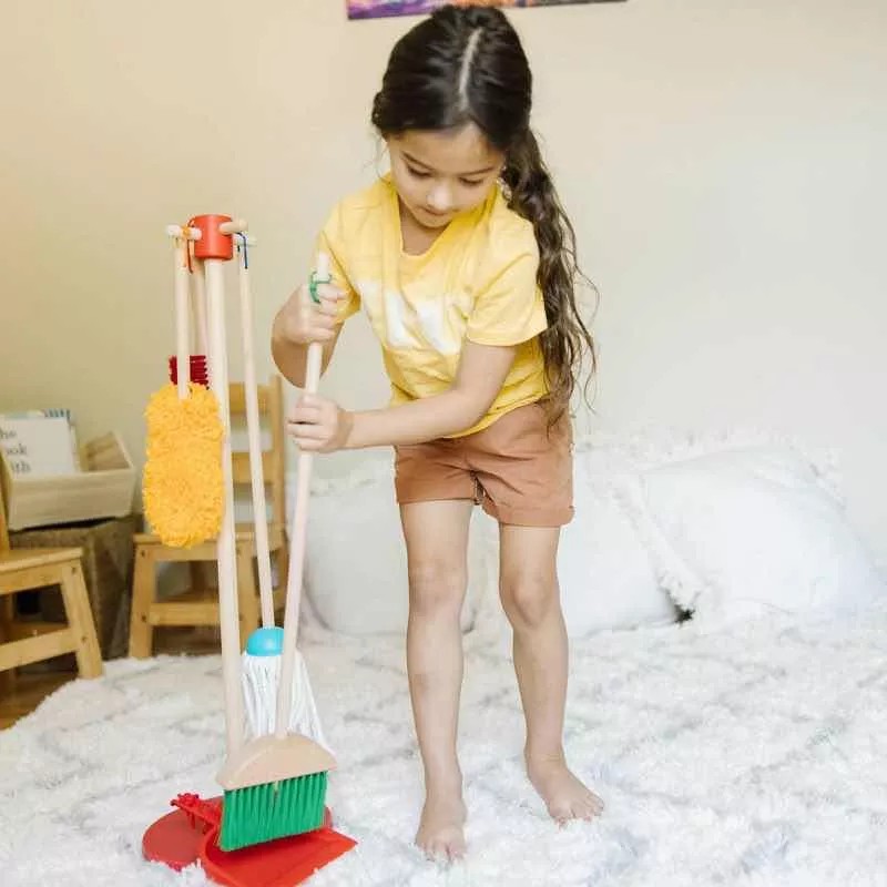 Melissa Y Doug Juego De Limpieza 6 Pzs Barrer, Trapear