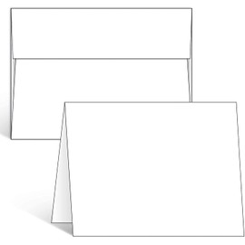 Ohuhu Blank White Cards and Envelopes 100 Pack - 4" x 6" Heavyweight Folded Cards and A4 Envelopes for DIY Greeting Cards Wedding Birthday Invitations Baby Shower Thank You Cards and All Occasions