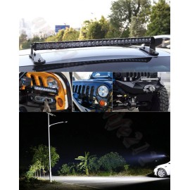 Pefetown 12" Inch LED Light Bar Spot Flood Combo Work Driving Off Road SUV ATV Truck UTV