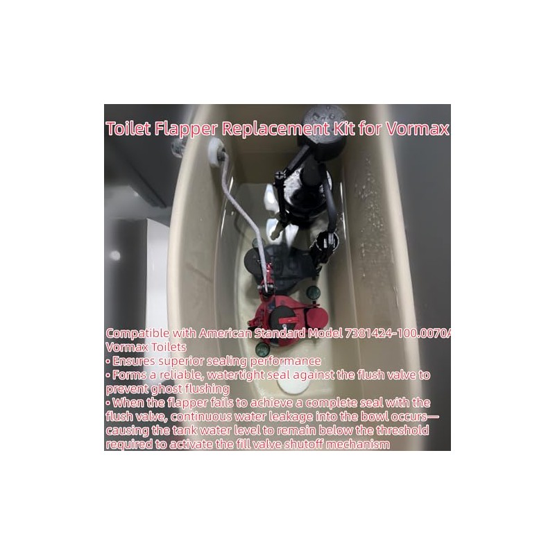 Toilet Flapper Replacement Kit 7381657-200.0070A for American Standard Vormax Toilets