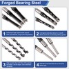 Devvicoo 6PCS Square Hole Drill Bit Set for Mortise and