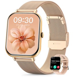 RUBOQE Smartwatch Reloj Inteligente Mujer - Pulsera Inteligente Dama con Llamadas Bluetooth, Rastreador de Actividad Impermeable IP67,Pantalla de...  