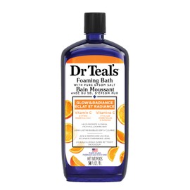 Dr Teal's Dr Teals Foaming Bath with Pure Epsom Salt, Glow & Radiance with Vitamin C & Citrus Essential Oils, 34 fl oz (Packaging May Vary)