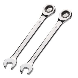 Aoktorkit 2Pcs Metric Tool Ratcheting Wrench Set 13MM,Professional Chrome Vanadium Ratchet Spanner Steel 72 Teeth 12 Point for DIY,Pipeline,Mecchanci Bicycle Repair and Home Maintance