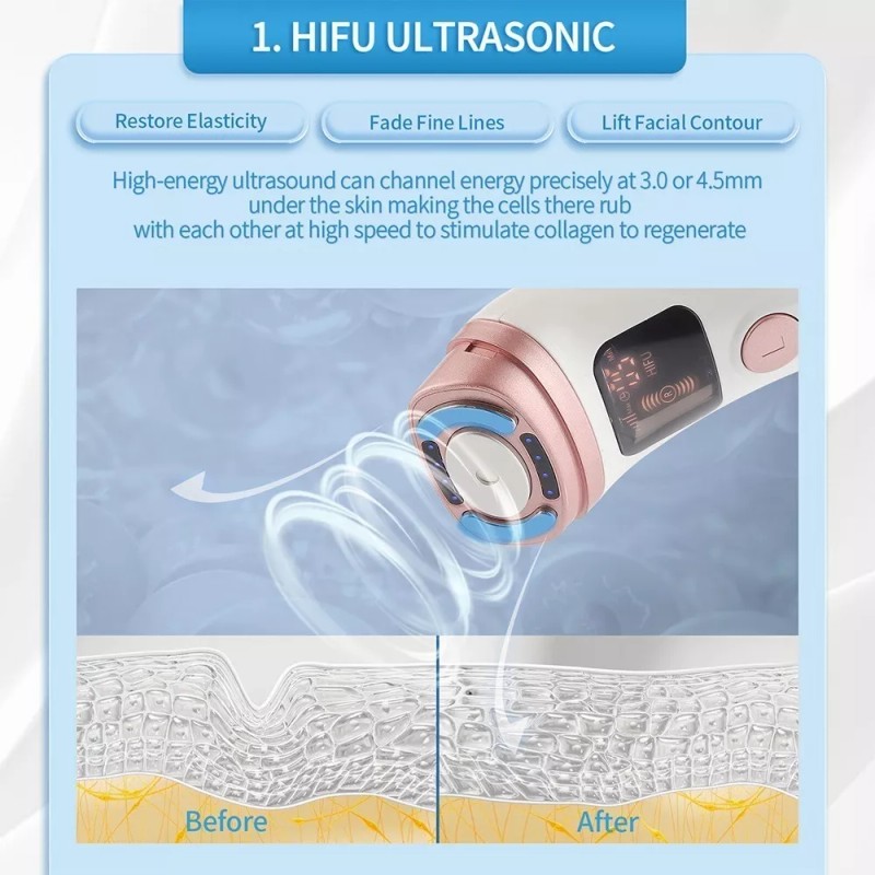 ForeverLily Mini Hifu 2.0 Portátil Rejuvenecimiento Facial,rf,antiedad