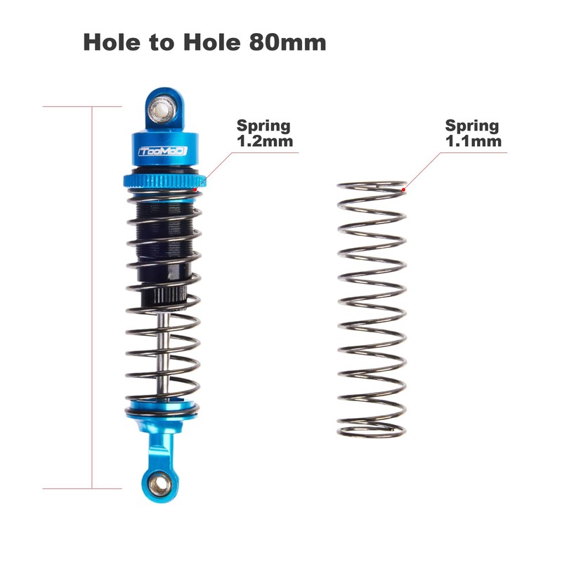 TOOMOD 80mm RC All Aluminum Alloy Oil Filled Shock Absorbers