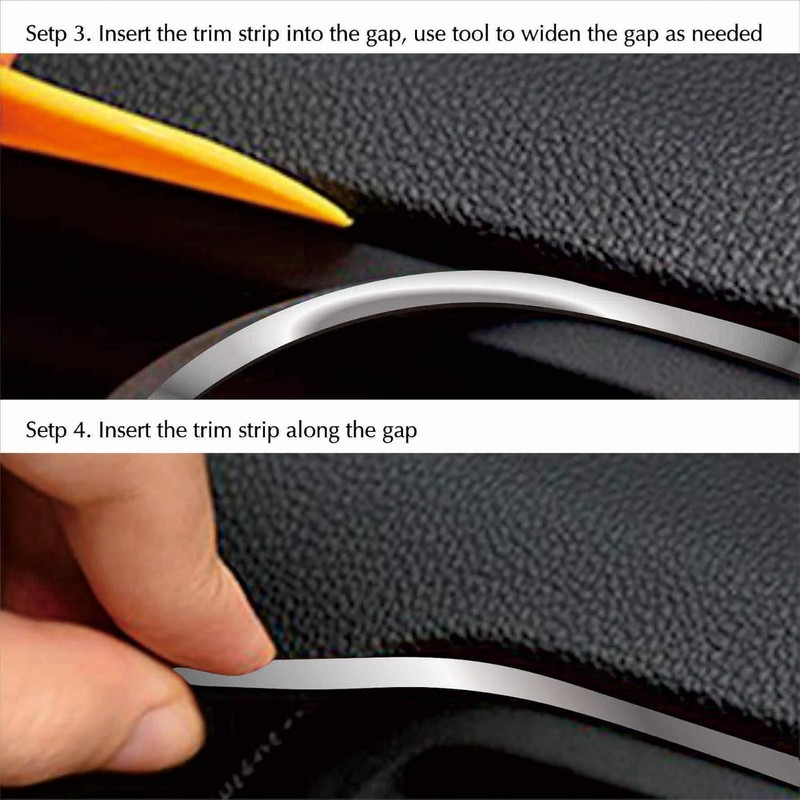 Car Interior Decorative Molding Door Panel Dashboard Gap Trim Strip