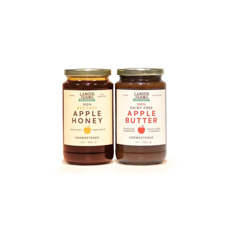 Langer Farms Unsweetened Apple Butter, Packaging May Vary, 16 Ounce