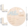 Baby Announcement Sign, Wooden Hello World Newborn Sign Cute Welcome