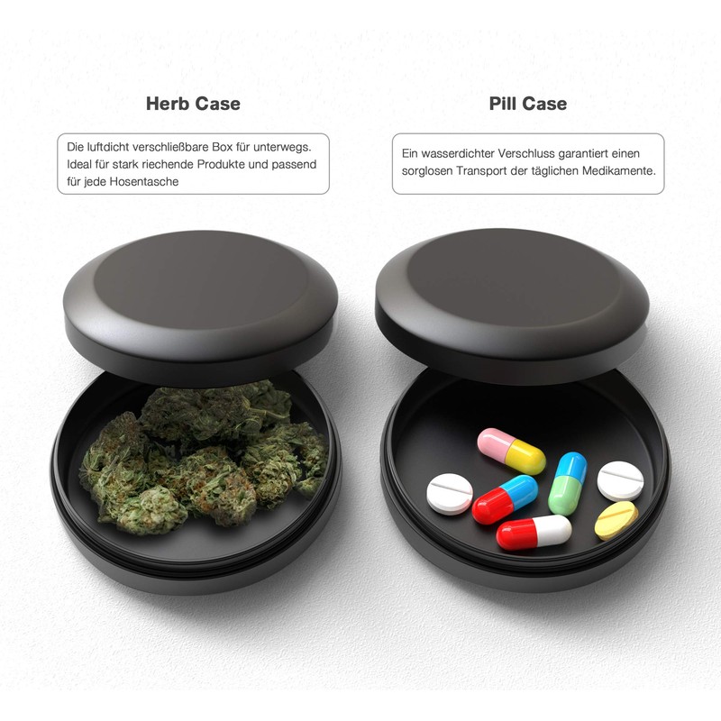 JCASE Sturdy Stash Metal Tin, Airtight, Waterproof, Diameter 55 x