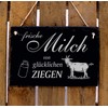 Dekolando Home Accessories Slate Sign Engraved Fresh Milk of Happy