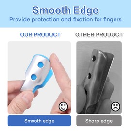 Wisesso Finger Splint, 3pcs Finger Brace Joint Stabilizer Knuckle Immobilization with Soft Foam Interior, Broken Finger Splints Fit for Thumb/Middle/Ring/Index/Pinky Finger (3, Mixed)