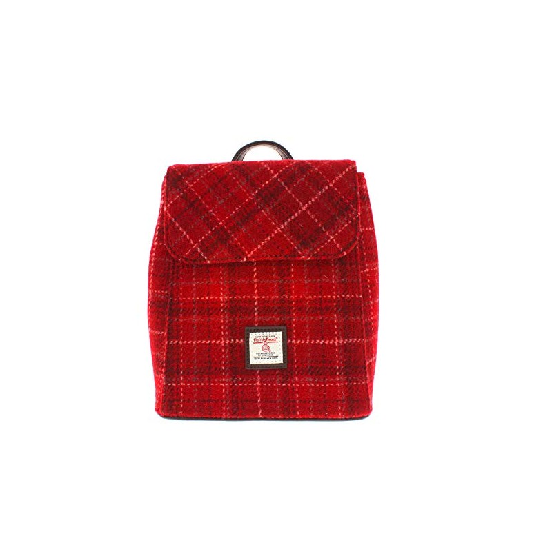 Glen Appin Harris Tweed 'Tummel' Mini Backpack (Colour 102 Red)