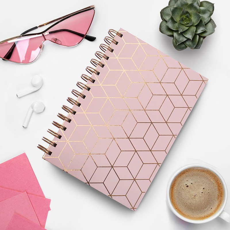 Fashion Stationery A5 Wirobound Notebooks Hardback Lined Note book Notepad