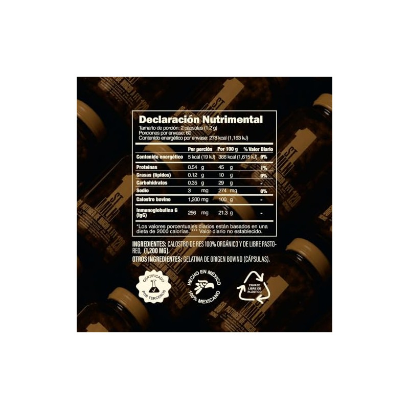 Calostro Bovino Libre Pastoreo 1st Milk Colostrum Inmunoglobulinas Yeke