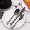 EUIRIO 48-Piece Black Silverware Set with Steak Knives, Black Flatware