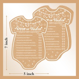 Baby Shower Games, Over or Under Baby Shower Game, Set of 30 Cards, Baby Games for Baby Shower, Baby Shower Decorations, Baby Shower Ideas