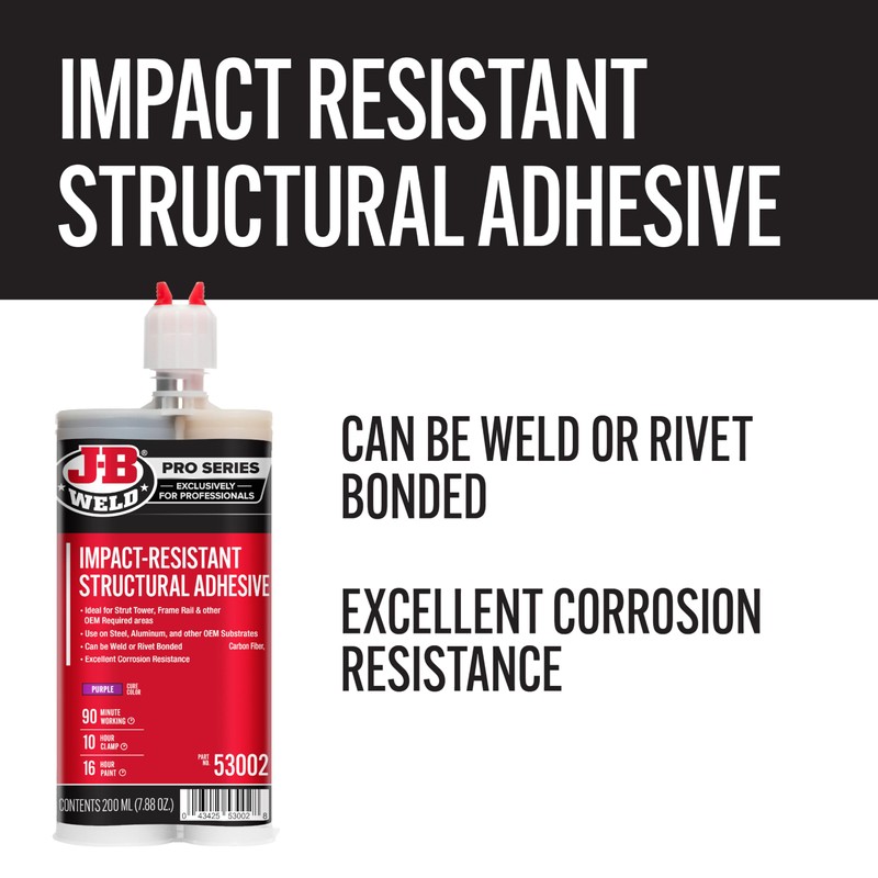 J-B Weld Impact-Resistant Structural Adhesive - 200ml - 2 Mixers