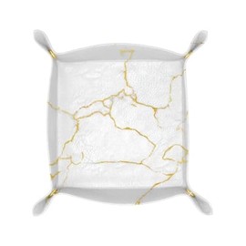 FISURA - Key Box Original Bag Empty Key Organiser Faux Leather Dimensions 19 x 19 cm (Marble White)